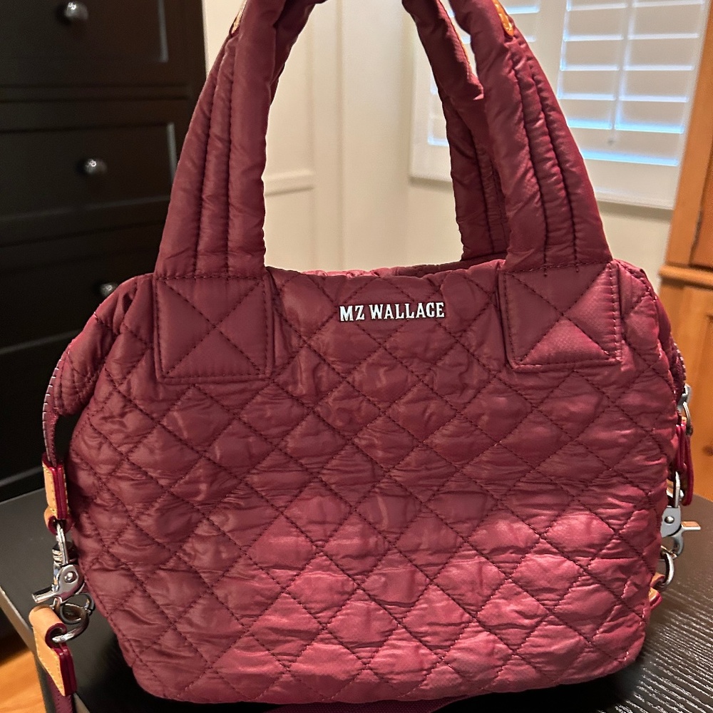 MZ Wallace small Sutton purse in maroon